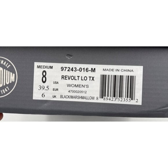 Palladium Womens Revolt Low TX Sneaker Black White Canvas Sneakers Size 8 - Picture 13 of 13